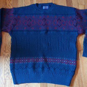 Vintage Mens Pendelton Knit Sweater Large